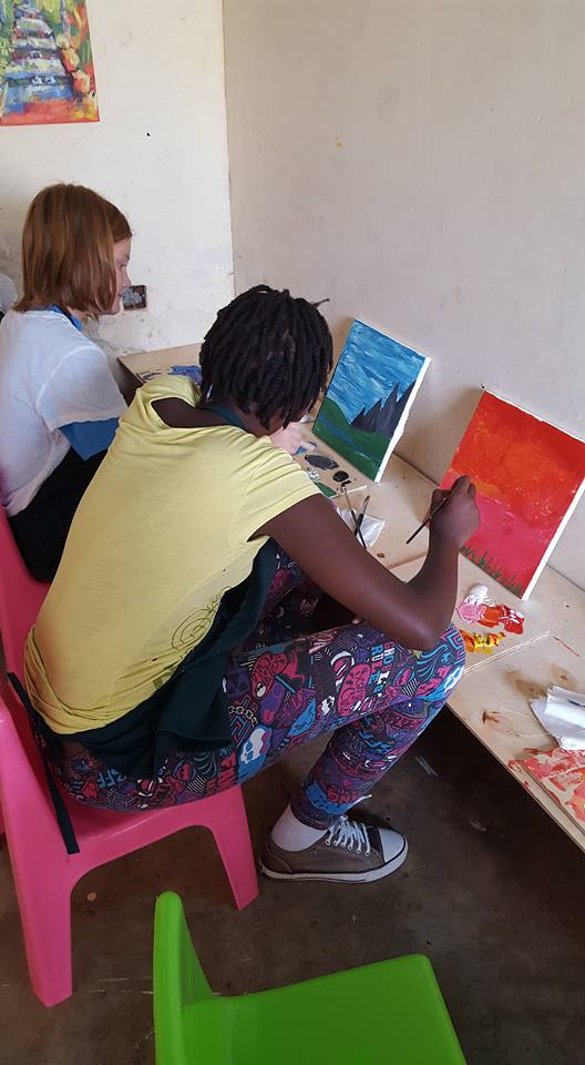 Art exhibition with students